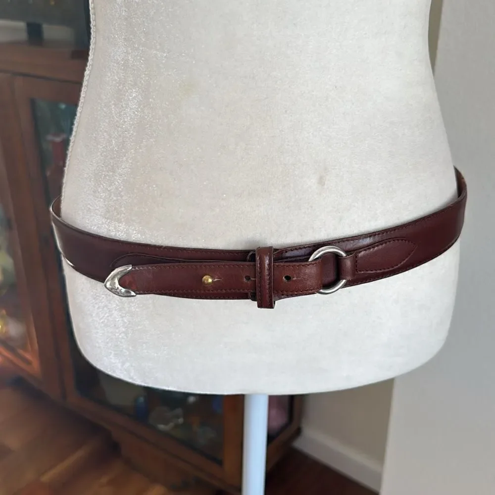 Vintage/New SS & leather Polo Ralph Lauren belt